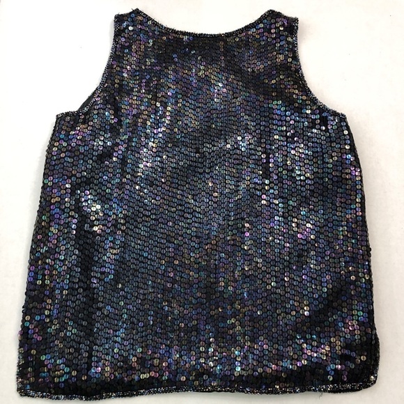 Royal Feelings Vintage Sequin Sleeveless Top with Silk Lining - Picture 7 of 7